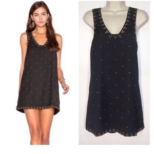 Black studded Free People mini dress